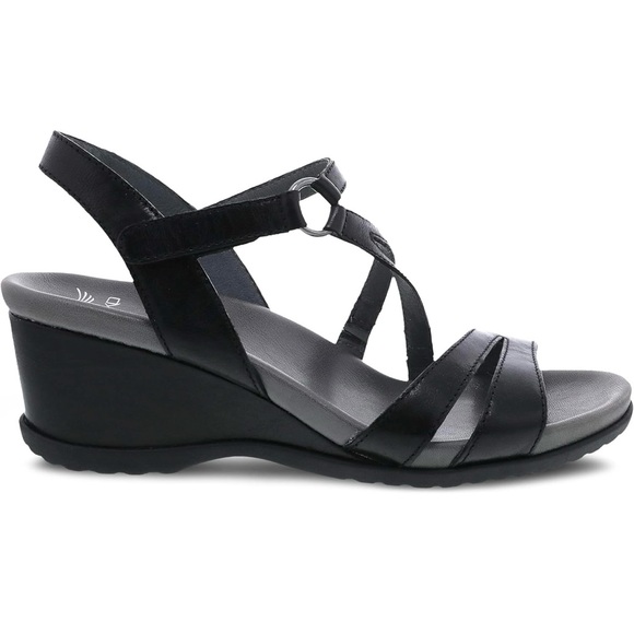 Dansko Black Leather Sandals - Picture 6 of 7